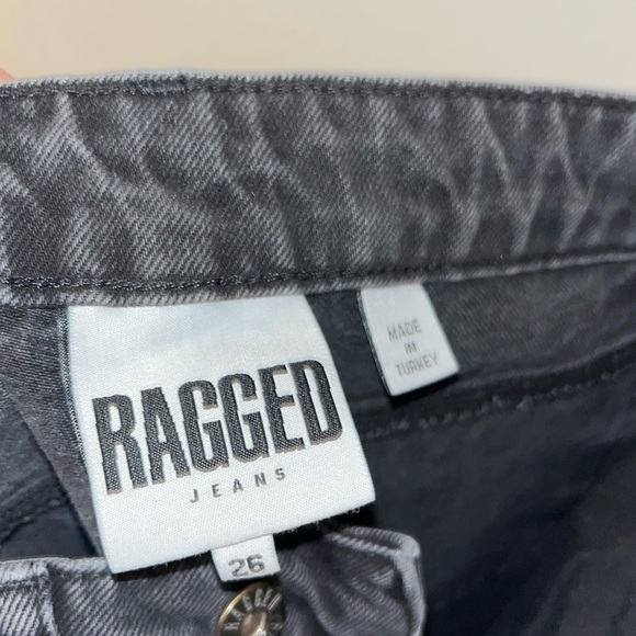 Ragged Priest Butt Cut Jeans Black High Rise Straight Leg Cropped Womens Size 26 - Picture 4 of 9